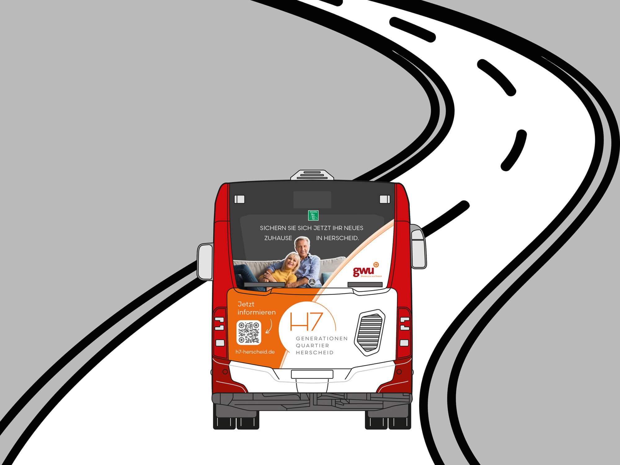Mock Up der Buswerbung